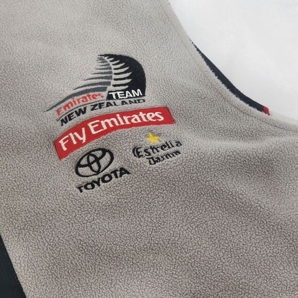 Team New Zealand Yacht Racing Reversible Full Zip Nylon Fleece Vest sz Medium - Picture 6 of 10